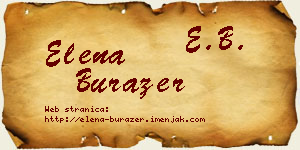 Elena Burazer vizit kartica